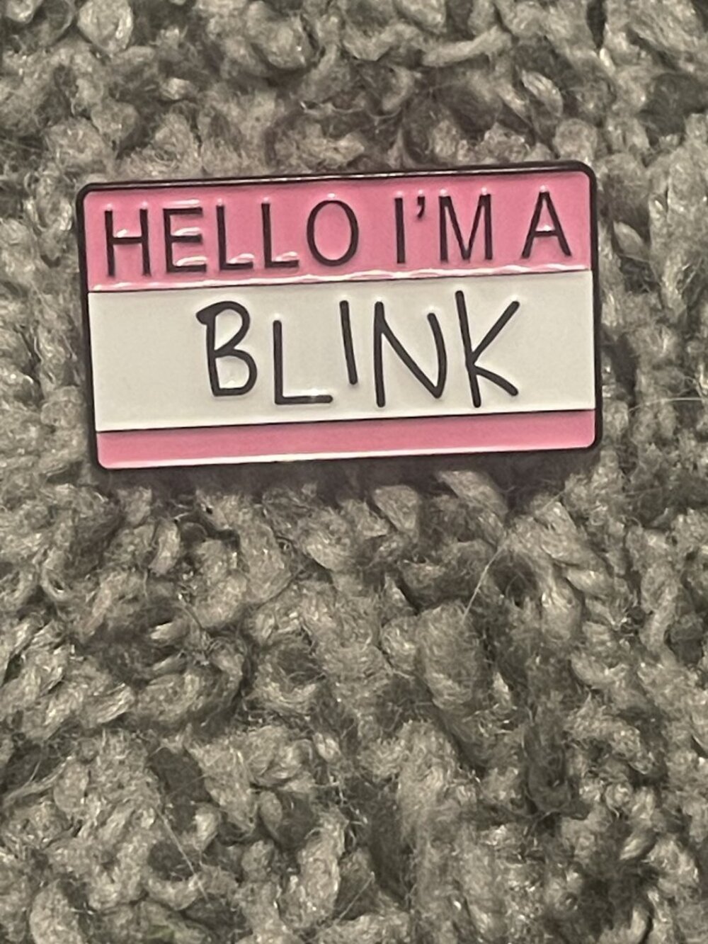 BLACKPINK Hello I'm a BLINK Enamel Name Tag Pin